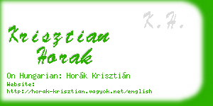 krisztian horak business card
